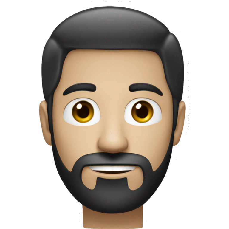 white man with black hair and short black beard working thinkpad computer emoji