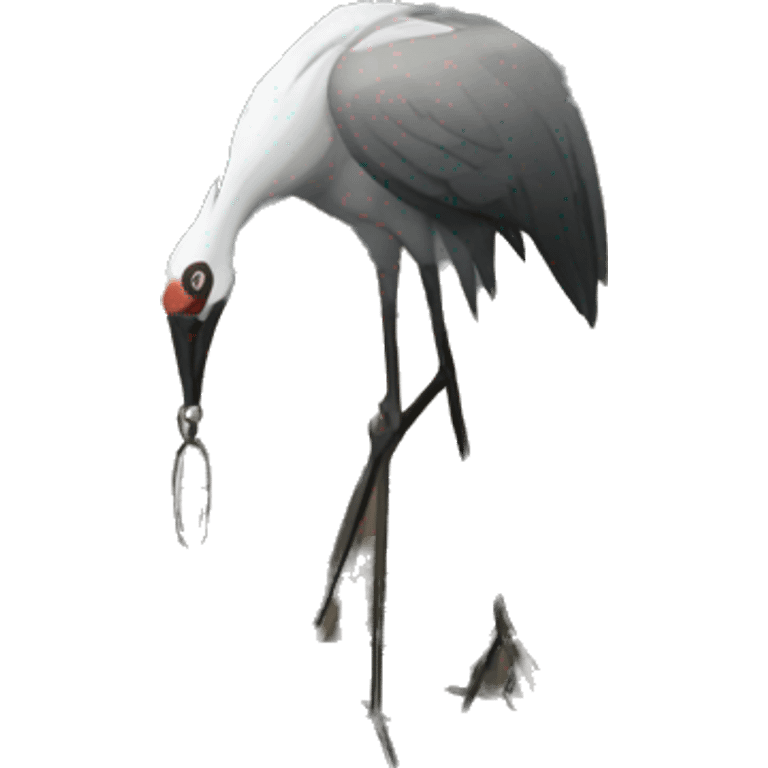 medieval crane into stone pit emoji