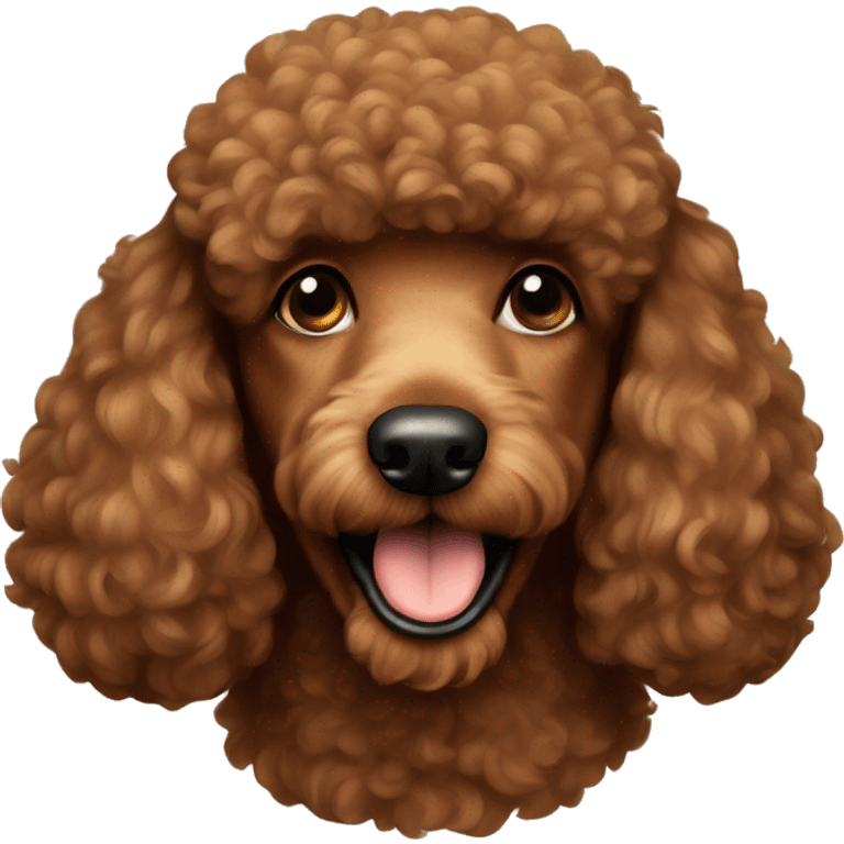 Brown poodle emoji