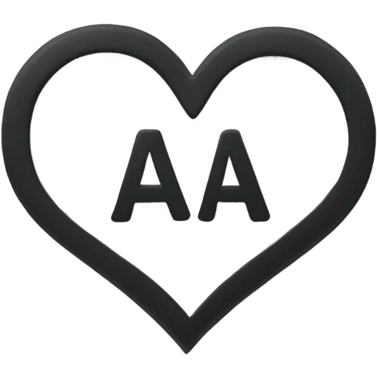 heart with a letter A in side  emoji