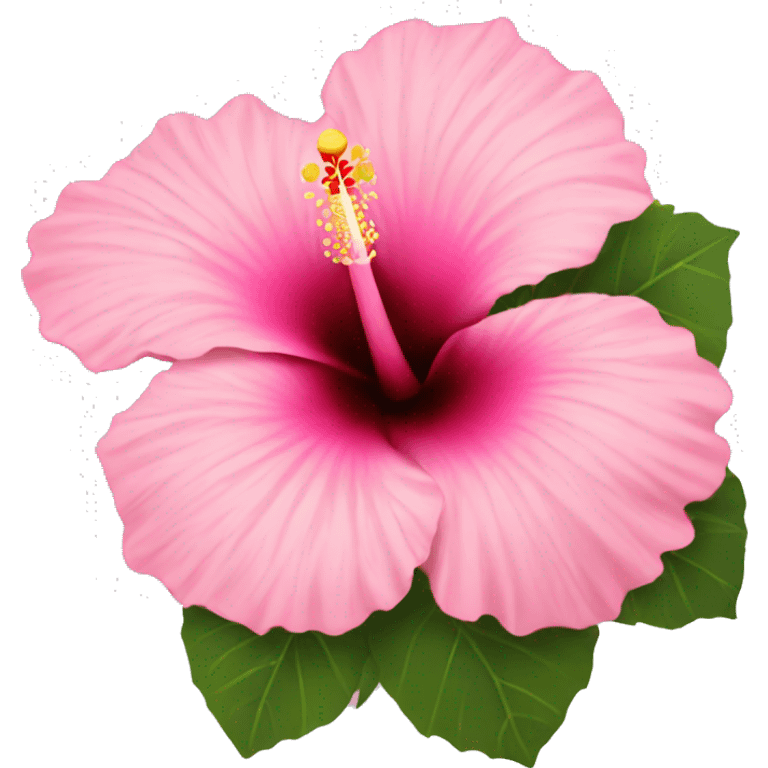 pink hibiscus emoji