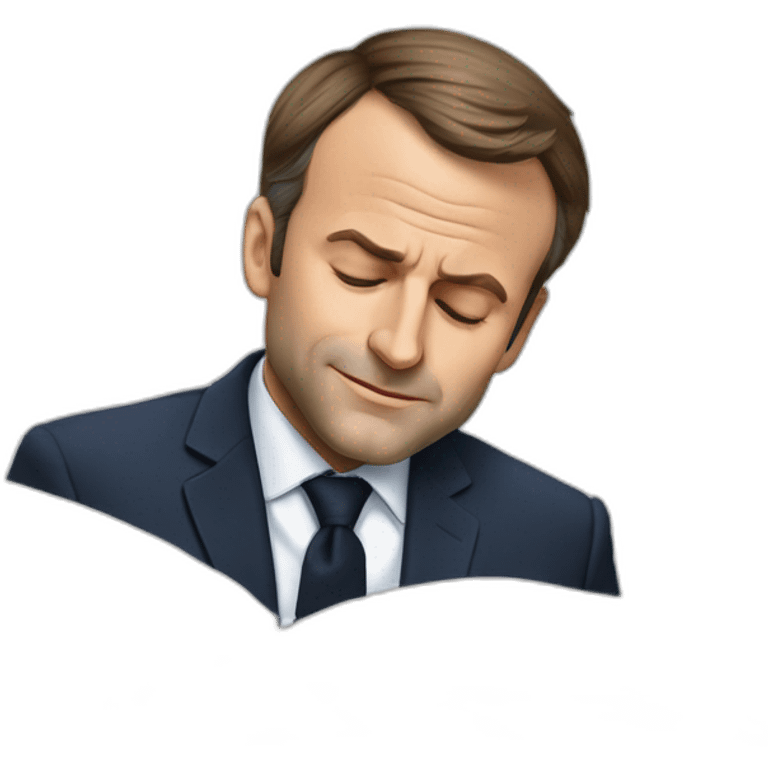 Emanuel Macron entrain de dormir emoji