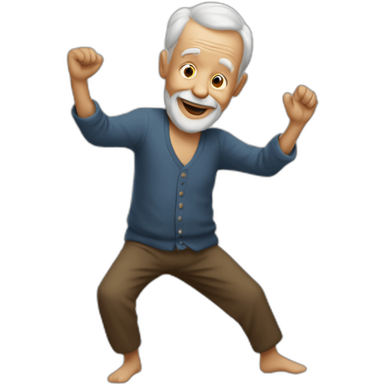 dancing old man emoji