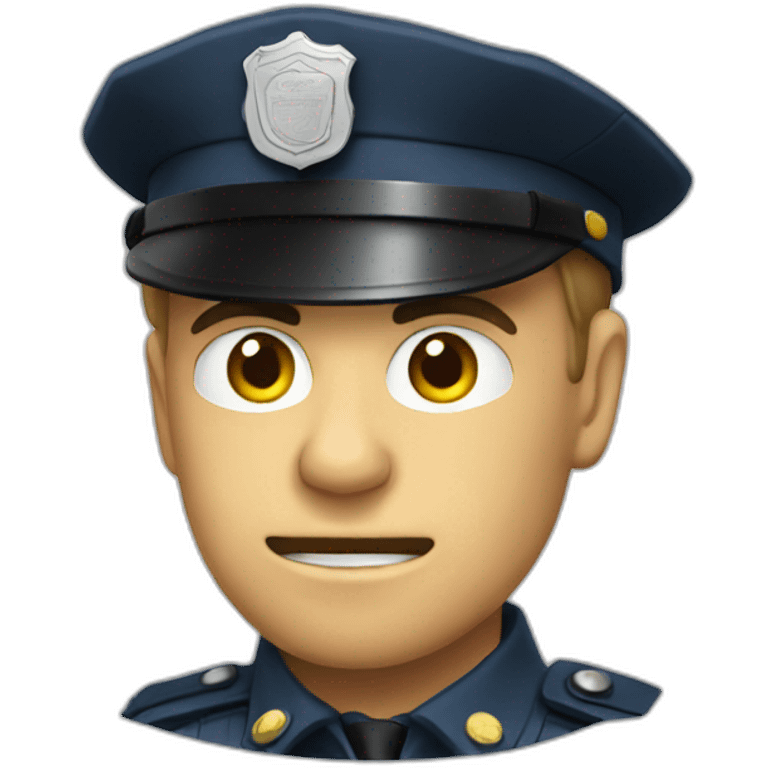 A policeman stealing emoji