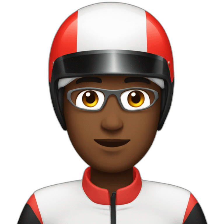 red white and black karting emoji