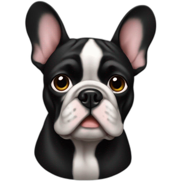 Bouledogue francais noir emoji