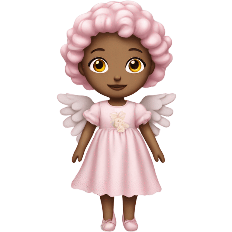 Pink doll shabby chic angel baby emoji