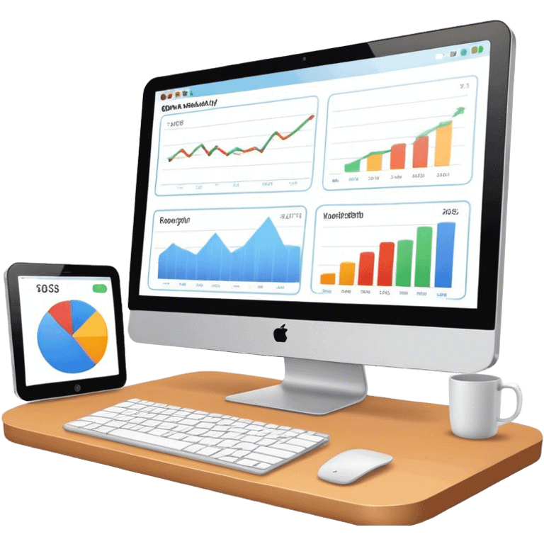 monitor-showing-a-website-dashboard-with-charts emoji