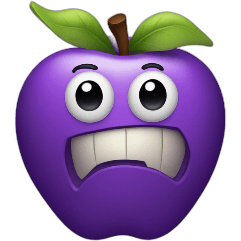 purple apple emoji