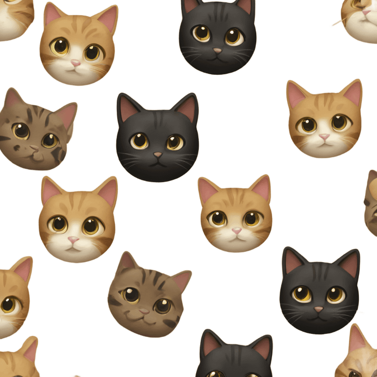 Tan and black tabby cat emoji