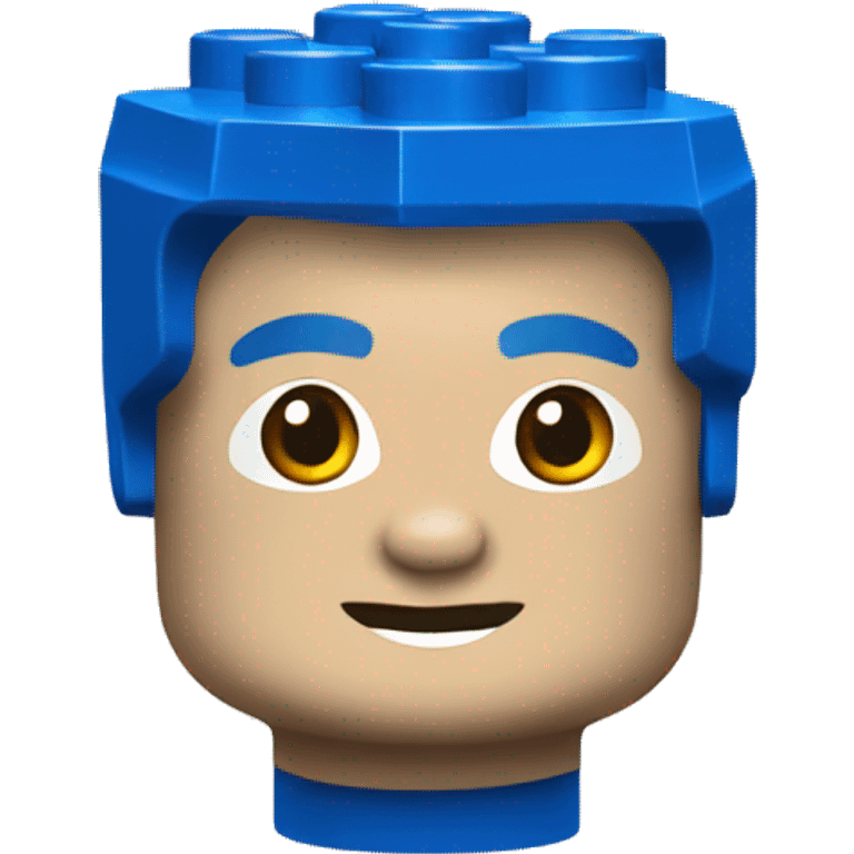 Blue lego brick  emoji