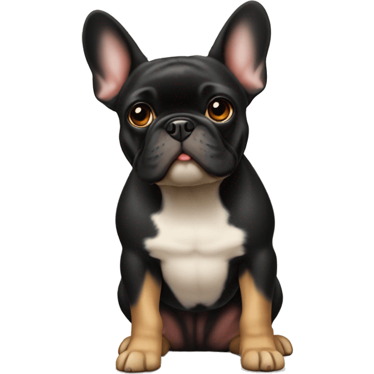 French bulldog black &tan  emoji