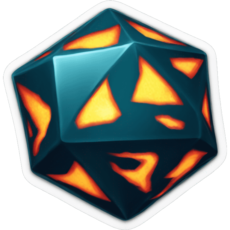 D20 on fire emoji