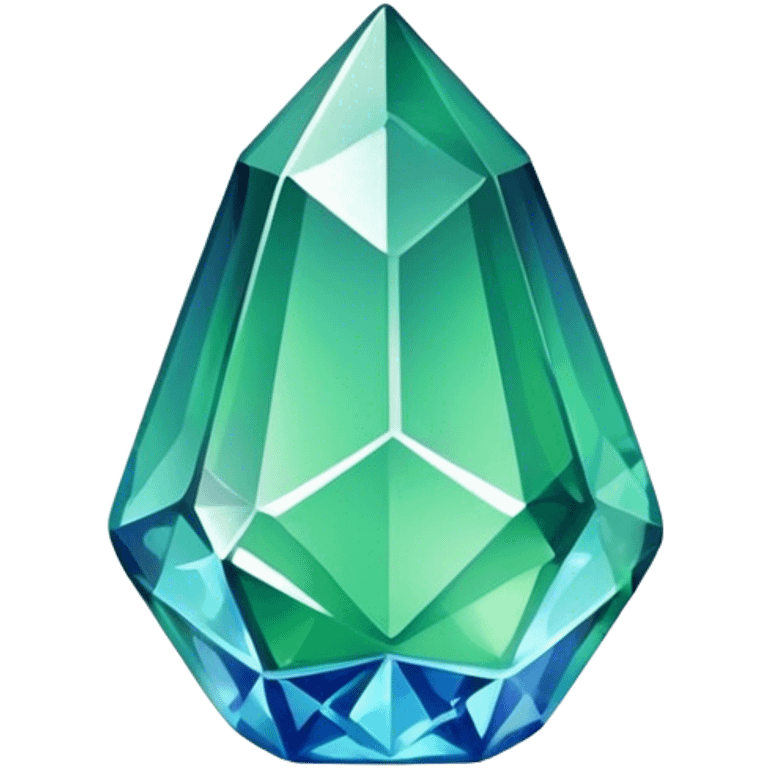 green blue crystal emoji