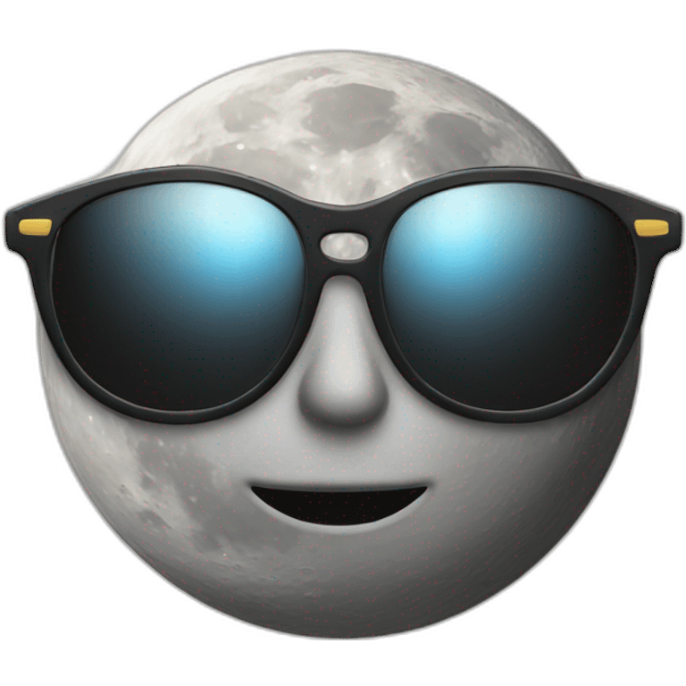 The moon in sunglasses emoji