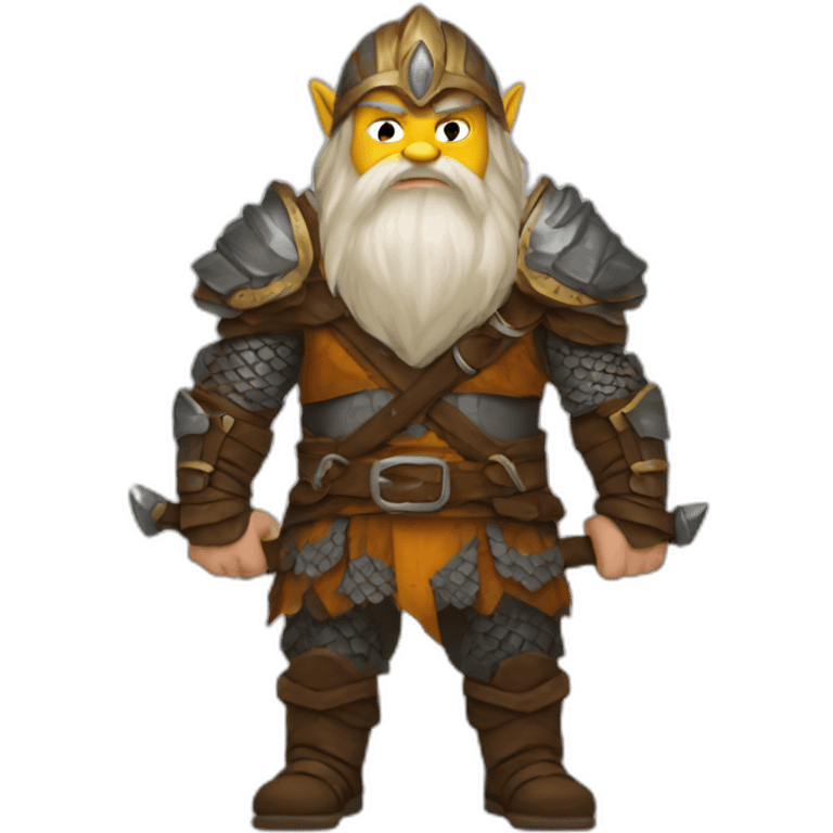 Fantasy dwarf warrior emoji