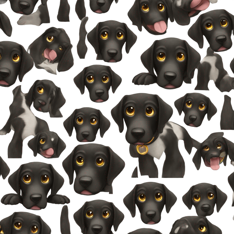 black lab coon hound emoji