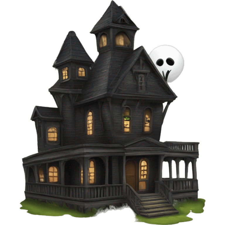 Nevermore Academy. Haunted Addams house. Ship-birdhouse  emoji