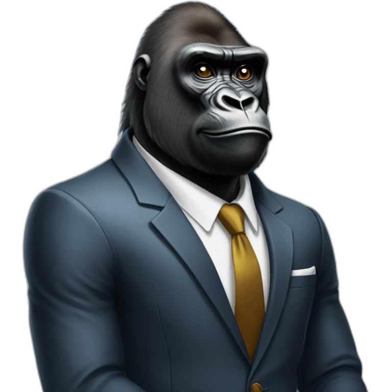 gorilla in a suit emoji