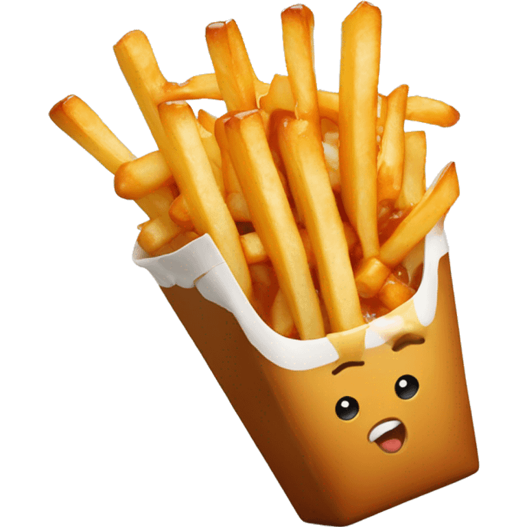 Poutine qui mange une poutine  emoji