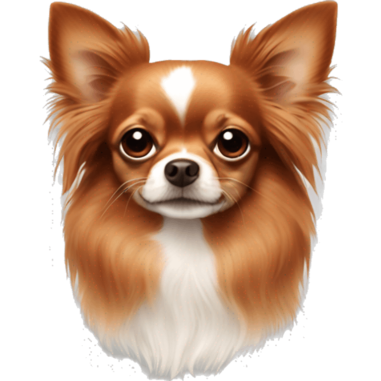 All Red long haired Chihuahua emoji