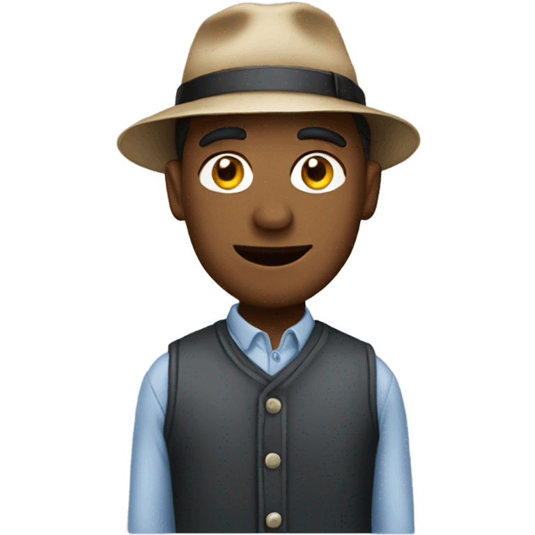 man in hat outdoors emoji