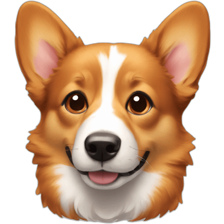 Corgi with red hair girl emoji