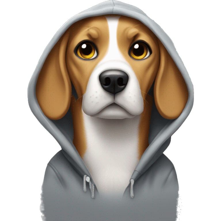 Beagle wearing a hoodie  emoji