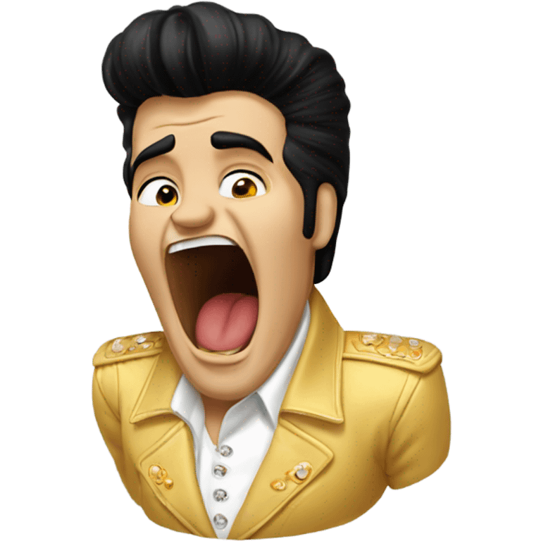 elvis yawning emoji