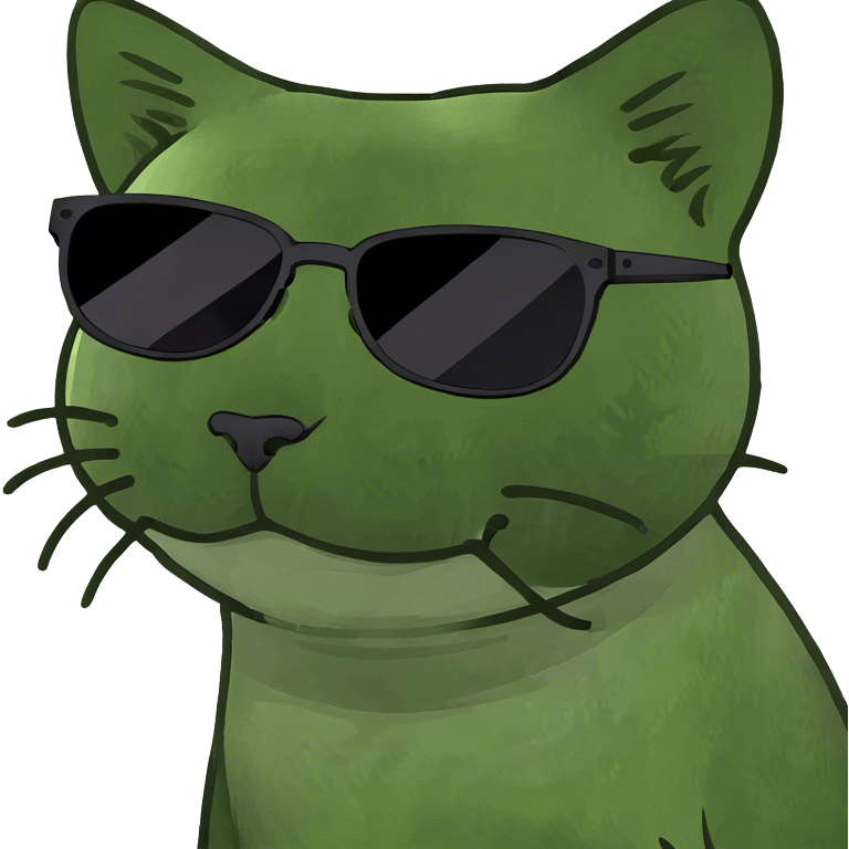 Cat with sunglasses emoji