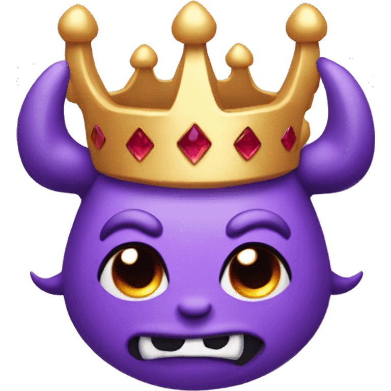 purple devil with tiara between horns emoji