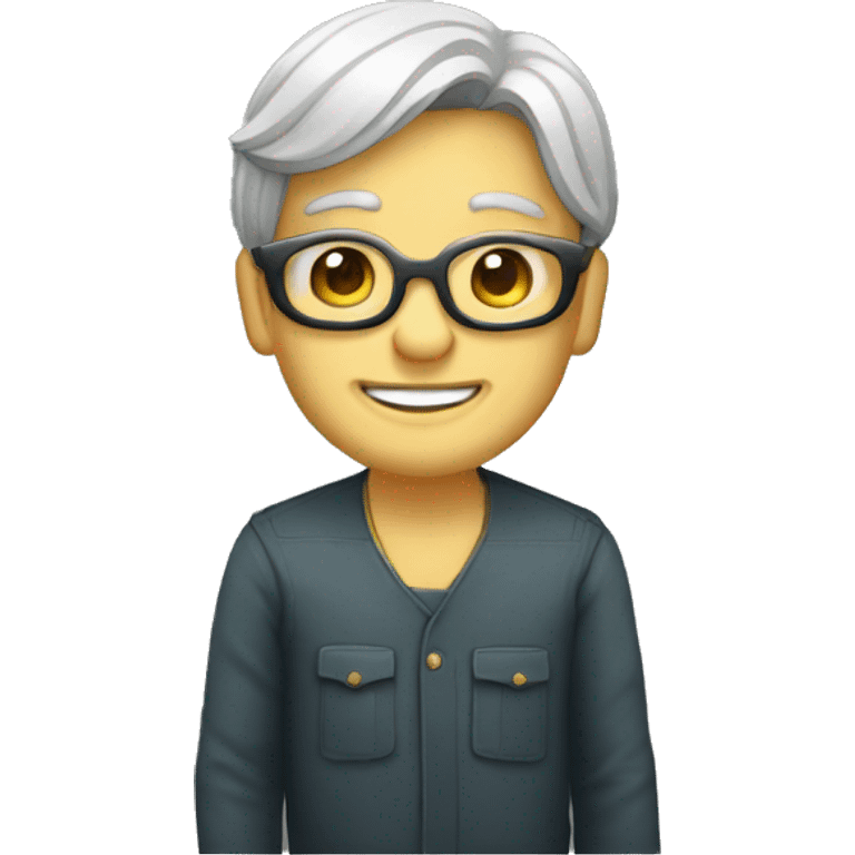 Minador morocho de lentes de btc feliz  emoji