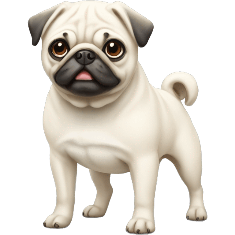 White pug emoji