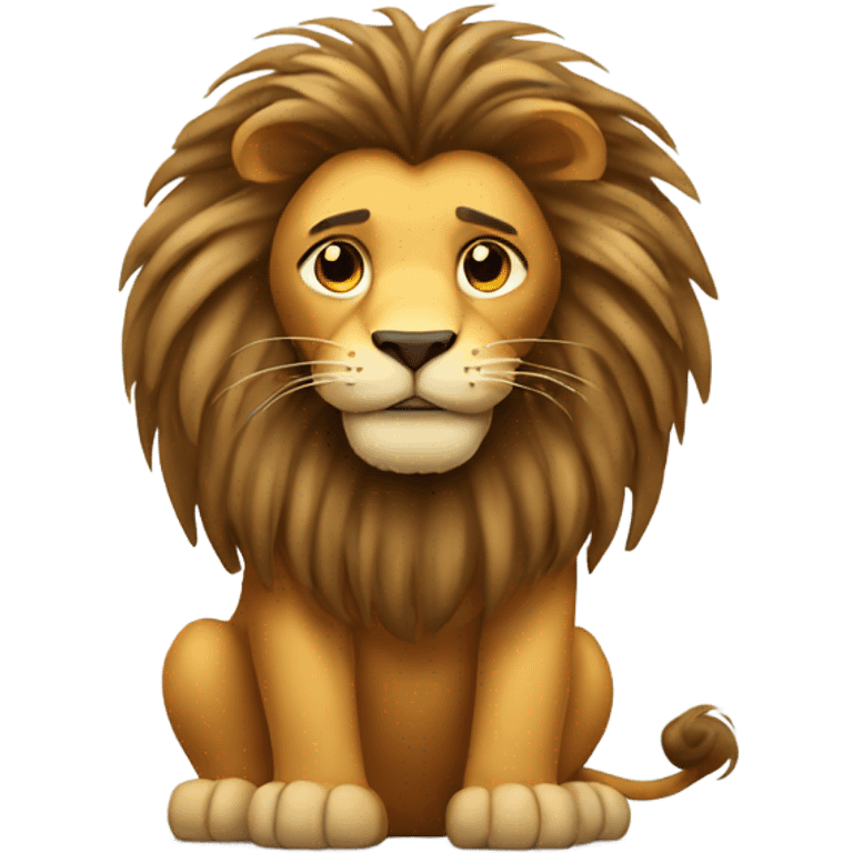 Lion with nails and Long hair  emoji