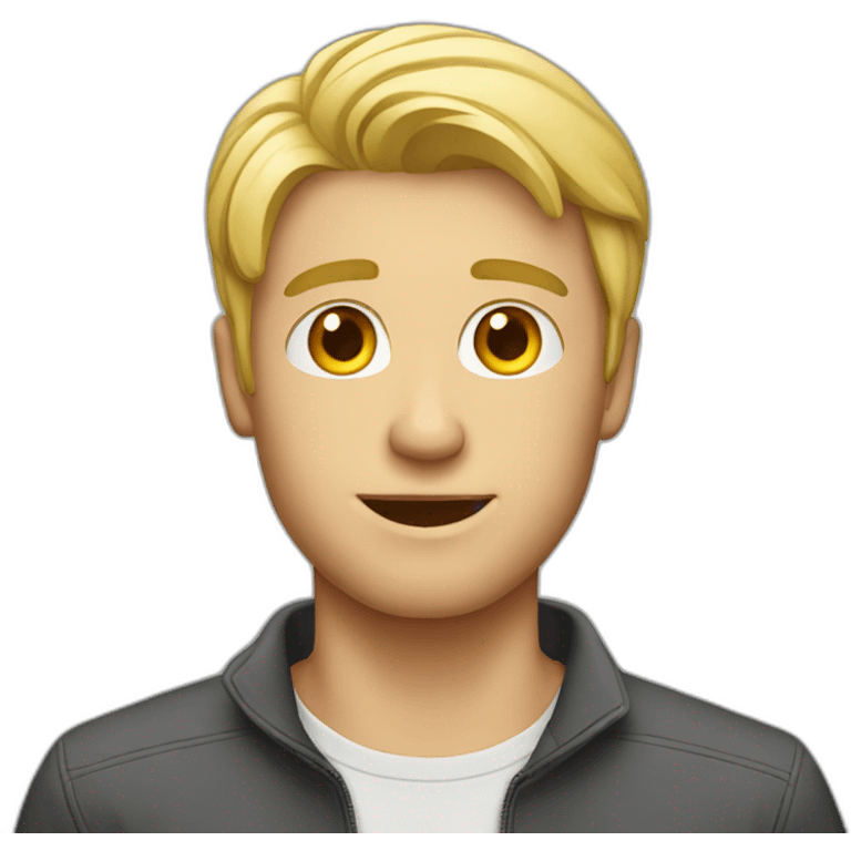 laptop blonde guy emoji