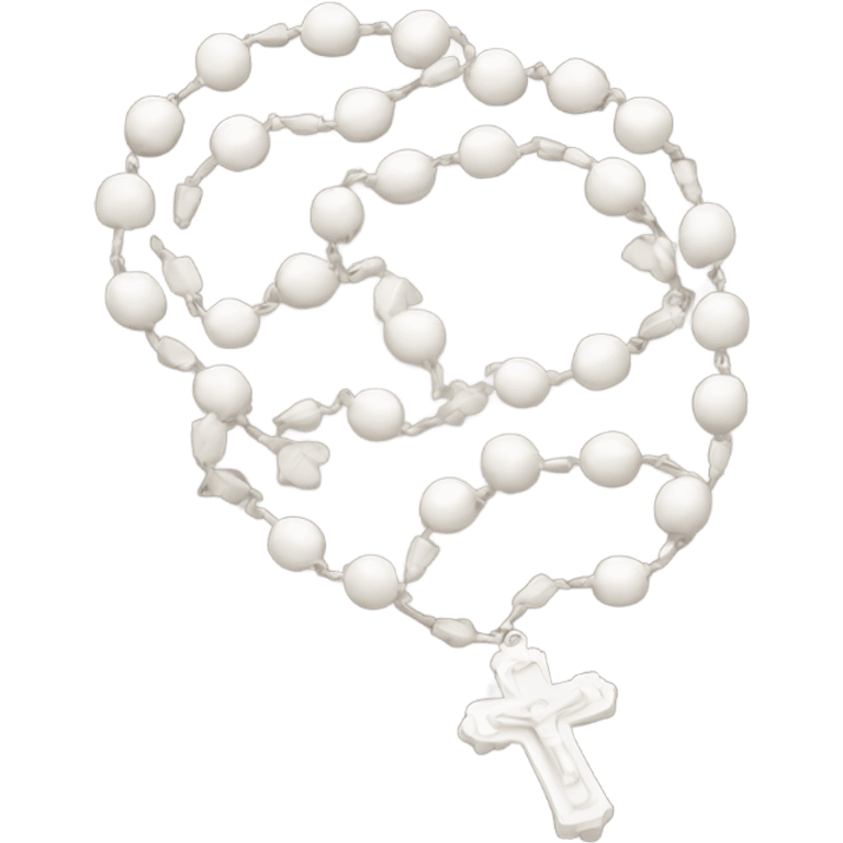 Rosary white and cute emoji