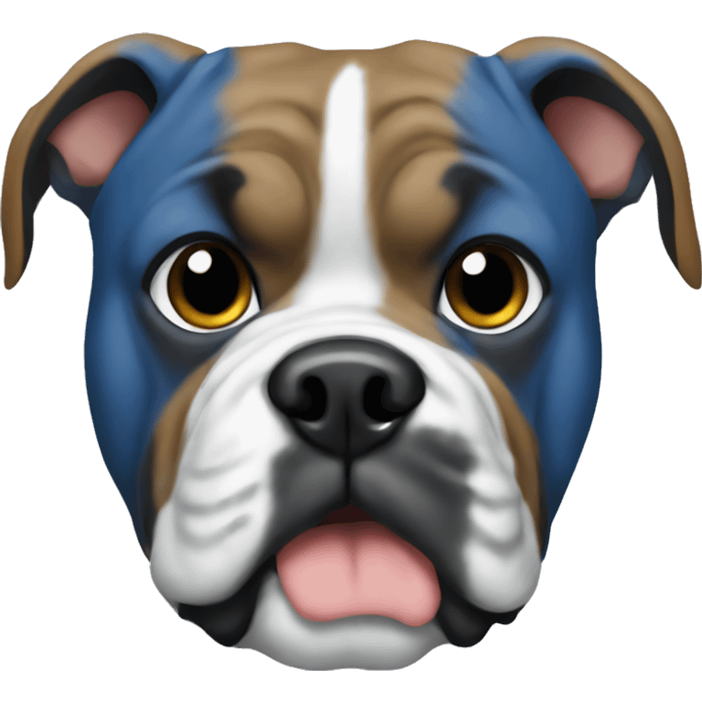 Pitt bulldog and boxer mix blue color emoji