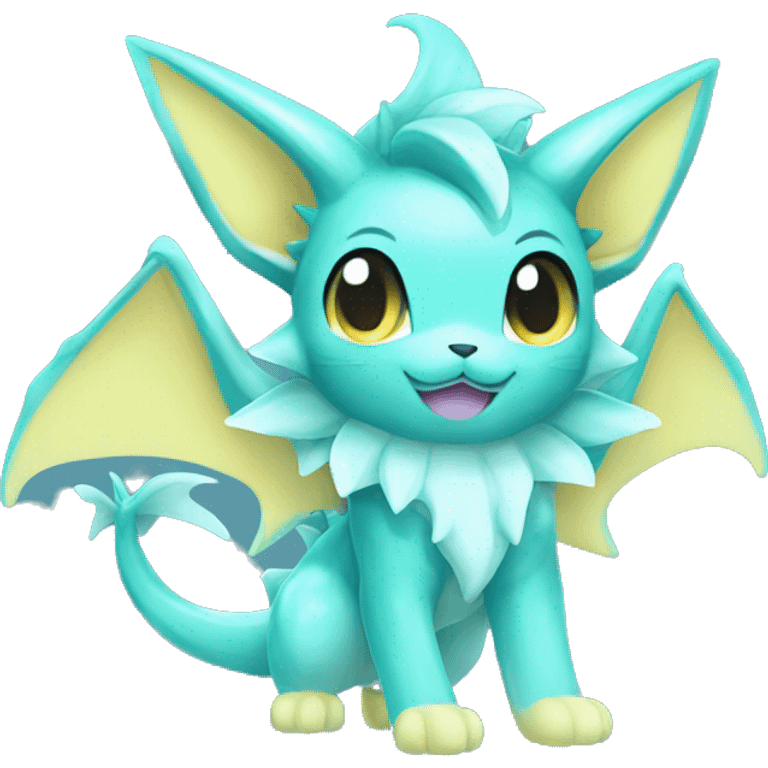 Kawaii Vaporeon full body emoji