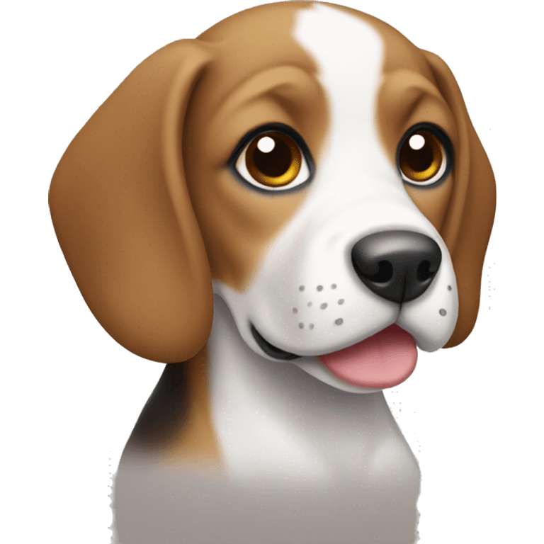 White brown beagle puppy emoji