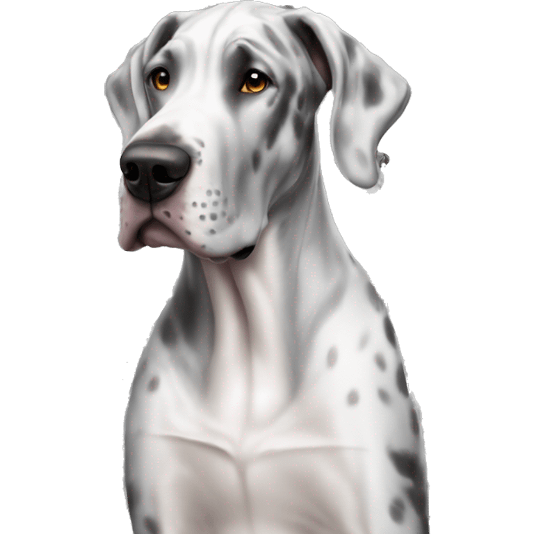 Great dane silver Merle with Janet emoji emoji