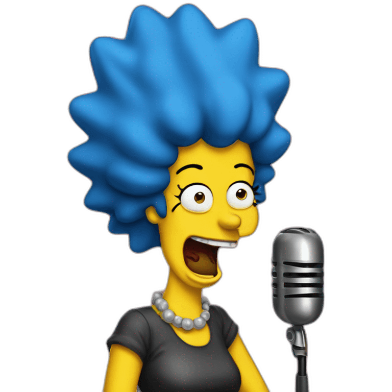 marge simpson metal singer emoji