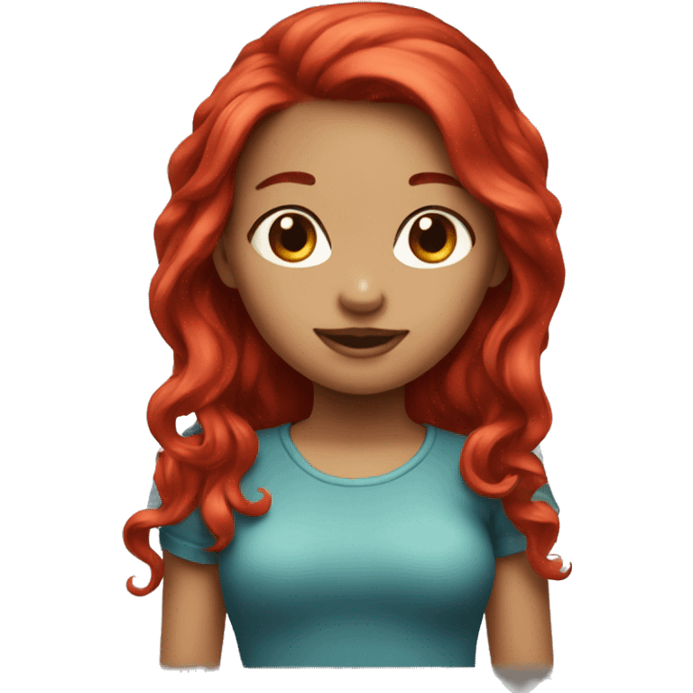 Cherry red hair girl emoji