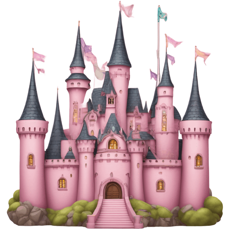 Pink Disney castle emoji