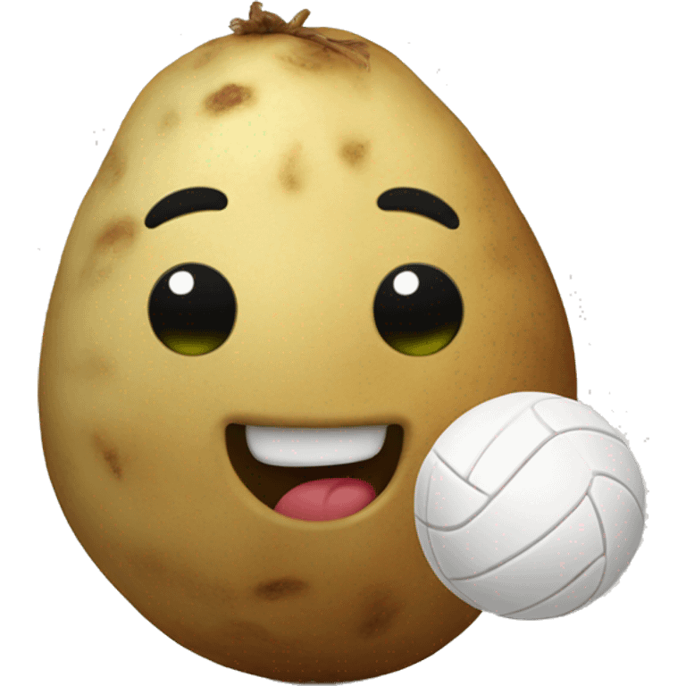 potato playing volleyball emoji