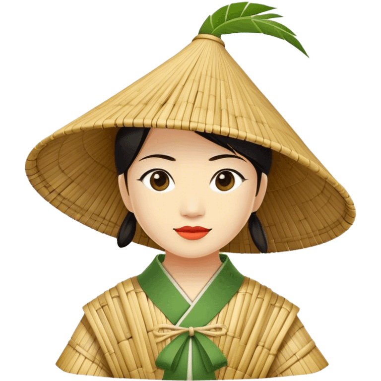 ​Cinematic Realistic Traditional Vietnamese Nón Lá, depicted as a delicately crafted conical hat made of bamboo and palm leaves with subtle texture and natural wear, evoking authentic cultural heritage, please show the hat only emoji