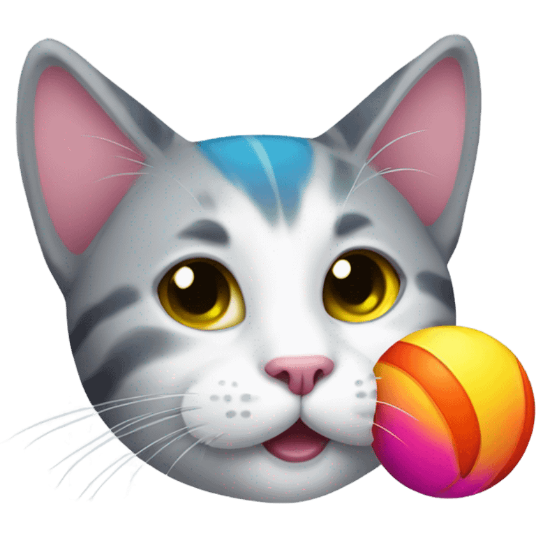 Cat with a ball emoji