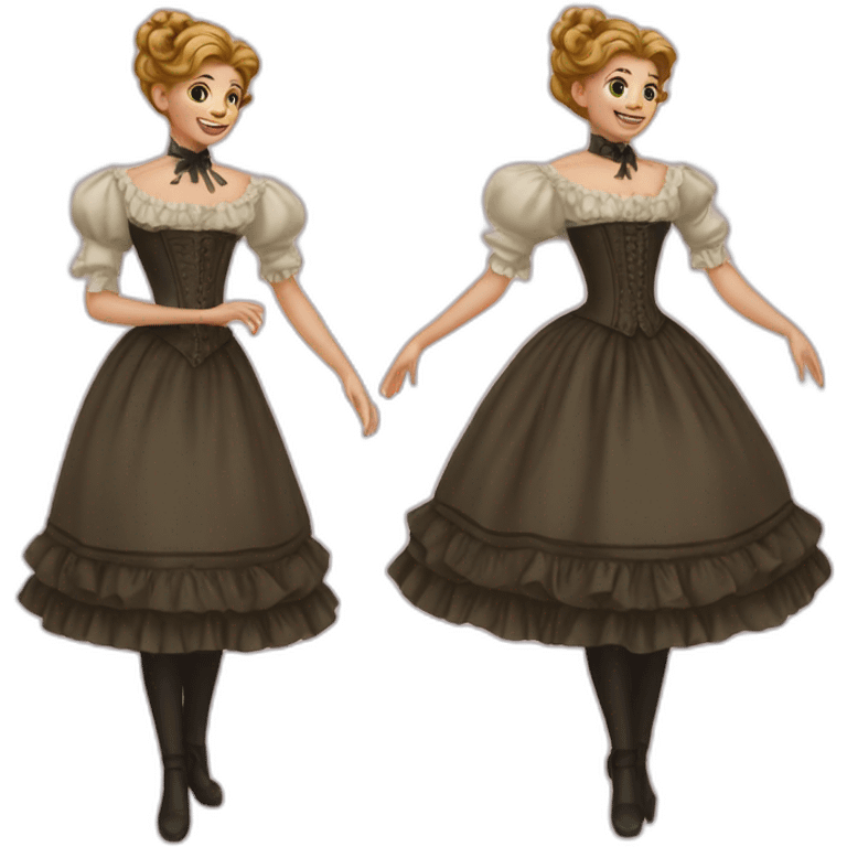 💃🏼 Twirl Victorian emoji