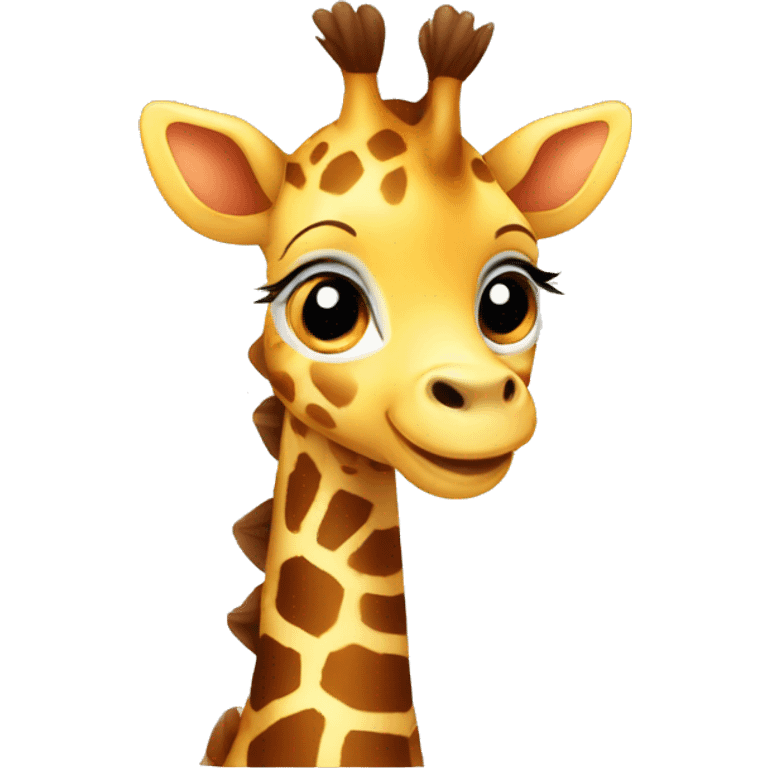 cute little baby giraffe emoji