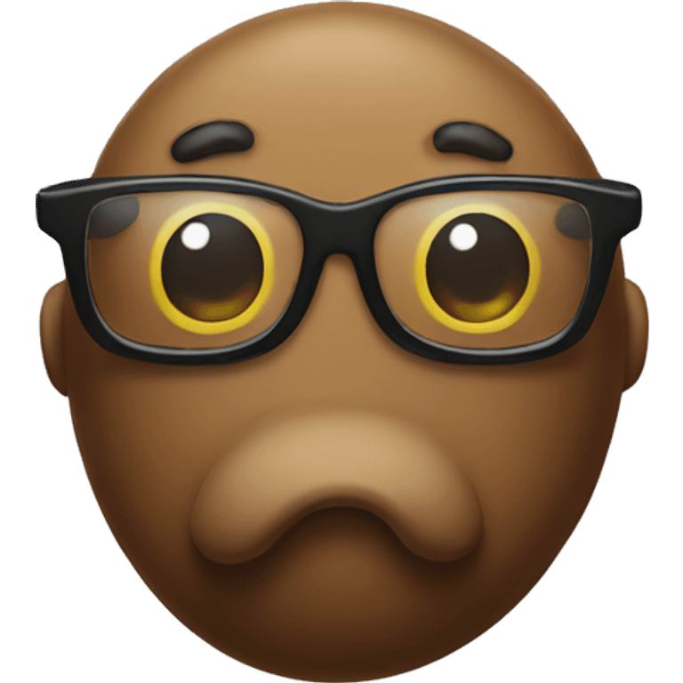 Poop with glasses  emoji