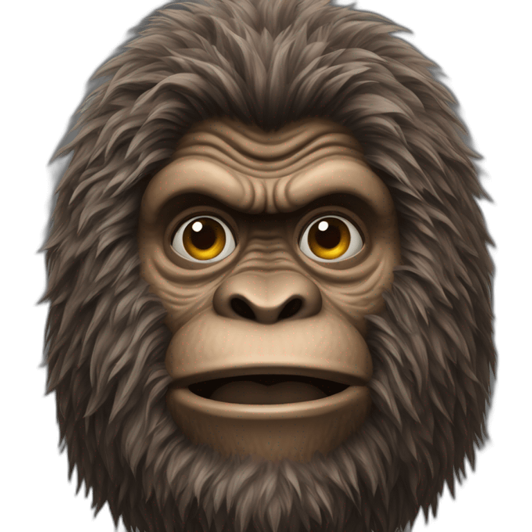 Hyperrealistic sasquatch emoji